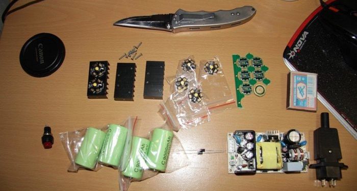 รูปที่ 3 เครื่องมือสำหรับสร้างไฟฉายแบบโฮมเมด