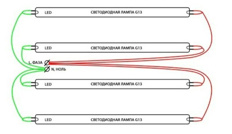 Как да свържете LED лампа вместо флуоресцентна
