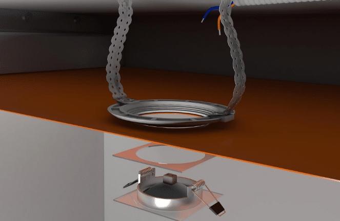 嵌入式燈具安裝