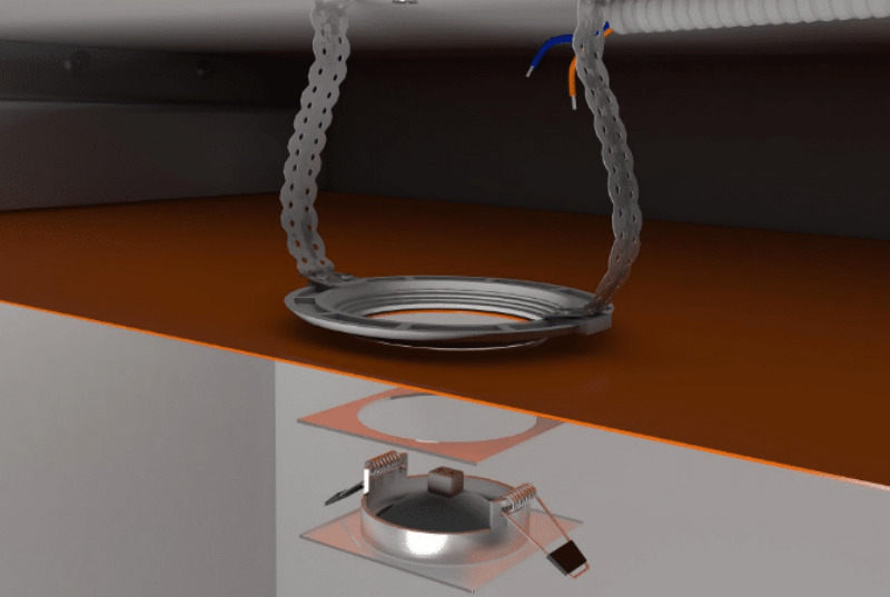 在假天花板中更換燈泡的特點