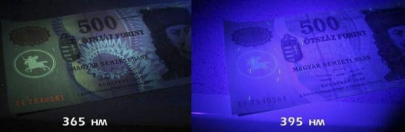 คุณสมบัติของไฟฉายอัลตราไวโอเลต