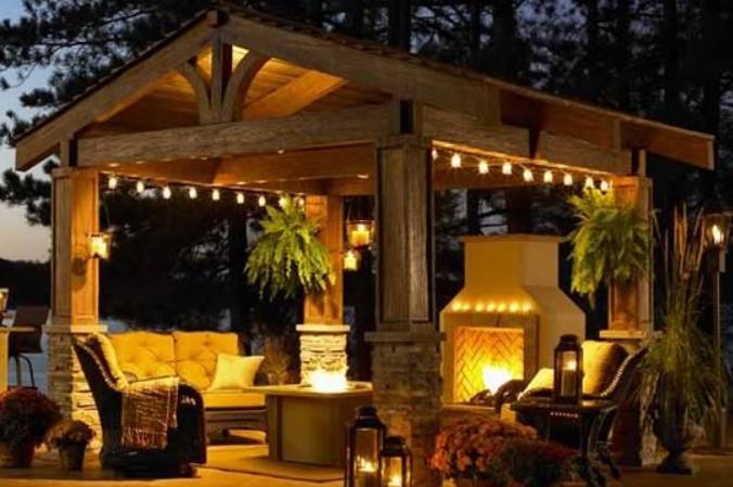 Lighting options for a summerhouse