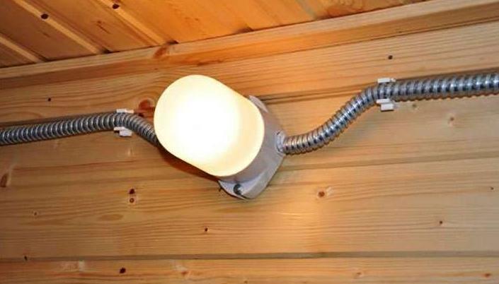 Lighting options for a summerhouse