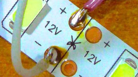 Pedlere lehimlenmiş teller.