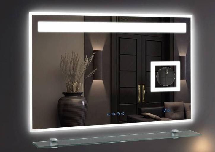 Instalación y conexión de un espejo con iluminación en el baño.