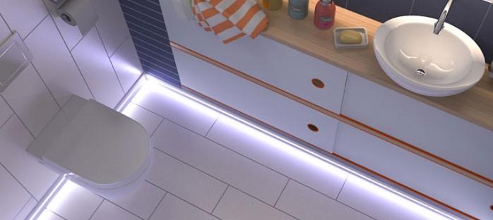 Wie man mit eigenen Händen Bodenbeleuchtung in der Wohnung macht