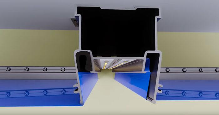 LED şerit iki sıra halinde.