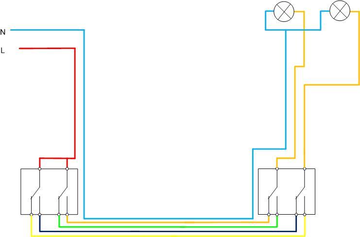 How to connect a light bulb through a switch - diagrams