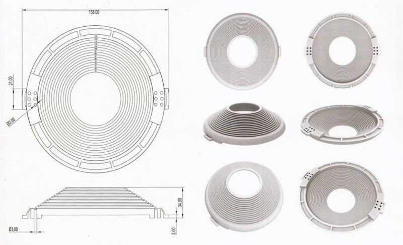 Inteckning under en ljuskrona i ett sträcktak